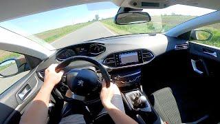 Peugeot 308 II 1.6 THP 125HP Manual 2014 POV Test Drive & Acceleration 0-100