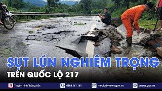 Sụt lún nghiêm trọng trên quốc lộ 217 - VNews