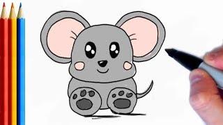 fast-version How to Draw Mouse  Mice  Step by Step Tutorial For Kids