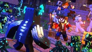 Warden and Sculk Zombie Apocalypse vs Overworld Army Minecraft Animation Movie