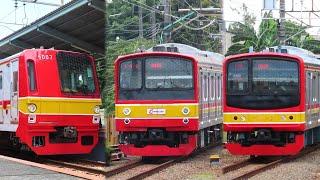 Kumpulan Kereta KRL Commuter Line di Stasiun Pasar Minggu  Kereta Listrik KRL Berangkat & Tiba