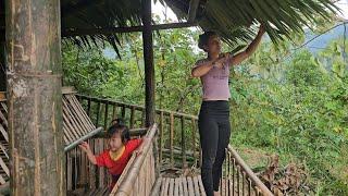 Build and complete the entire bamboo house and palm leaf roofing for the barn