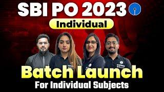 SBI PO 2023  Individual Batch Launch For Individual Subjects  Banking Wallah