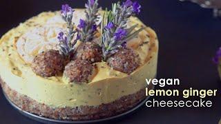 Vegan Lemon Ginger Cheesecake