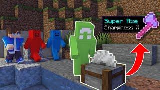 Minecraft Manhunt But Stone Gives OP Loot...