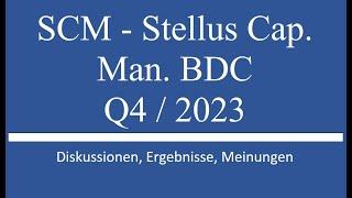 Aktie im Depot SCM - Stellus Capital - Q4 2023 Zahlen