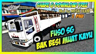 Share Mod Fuso SG Bak Besi Muat Kayu By MTSA Team  Bussid