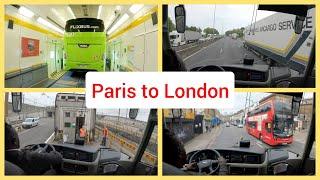 Paris to London by bus entire journey 4K