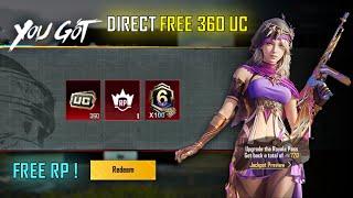 Direct  Free 360 UC & Hidden Title In Bgmi  Bgmi Free Rp Kaise le  How To Get Free Uc In Bgmi