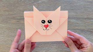 How To Make Paper Envelope  NO GLUE  DIY Origami Envelope