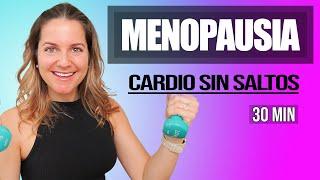 CARDIO SIN SALTOS Y CON PESAS 