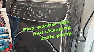 Samusung Flex Washer not draining tear down LC1 1SC error codes