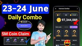 Hamster Kombat Daily Combo Card Today 5M Coins 23 June 2024  hamster daily combo today