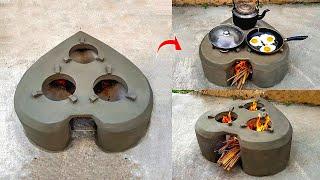 Creative Concept Outdoor 3 in 1 Wood Stove - Heart Shape