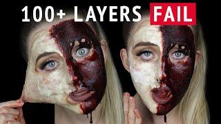 100+ LAYERS CHALLENGE LATEX & BLOOD FAIL    Special Fx Edition
