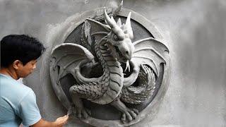 How to make a legendary dragon with cement