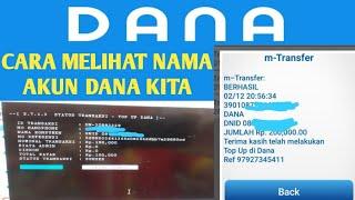 cara melihat nama akun dana