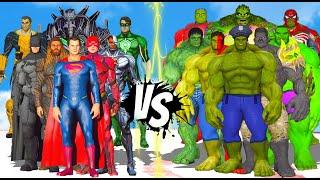 JUSTICE LEAGUE VS TEAM HULK ARMY - EPIC BATTLE