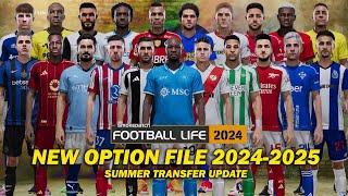 PES 2021 SMOKE PATCH FOOTBALL LIFE OPTION FILE 2024-2025  TRANSFER UPDATE 26 AUGUST 2024