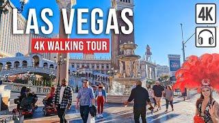 Las Vegas 4K Walking Tour - 165-min Walk with Captions - Immersive sound - 4K60fps