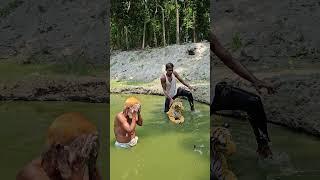 Funniest Viral Fake Tiger Prank On Bath Man  Sagor Bhuyan