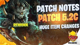 WILD RIFT  NEW PATCH 5.2C PATCH NOTES  RENGAR REWORK AND BIG ITEM CHANGES