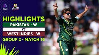 Pakistan women vs West Indies women  Match 16 Highlights  ICC Womens T20 World Cup 2023