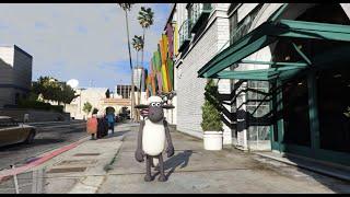  Shaun the Sheep Causes Chaos in Los Santos Fun GTA V Mod Gameplay