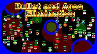 Bullet and Area Elimination 200 countries marble race #27 in Algodoo  Marble Factory