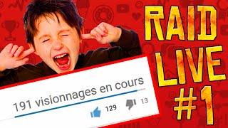 ÉNORME RAID SUR UN LIVE YOUTUBE  ÉPIC RÉACTION  RAID #1