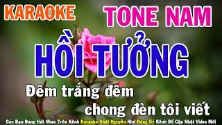 Hồi Tưởng Karaoke Tone Nam Nhạc Sống - Phối Mới Dễ Hát - Nhật Nguyễn