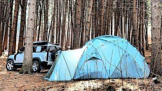 Next Level High-Tech Luxury Digital Camping in IGLOO with Land Rover Defender  ASMR