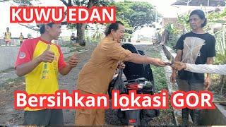 KUWU EDAN‼️Bersihkan lokasi Gor agar indah dipandang mata#viral#kuwuedan