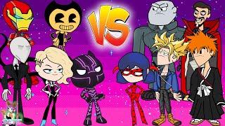 Teen Titans Go vs. Spider Gwen Spiderman and Friends Cartoon Character Color Swap - SETC