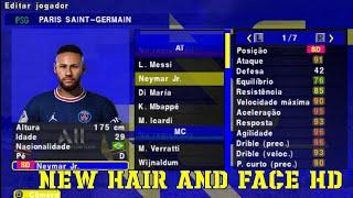 Neymar New hair & face EFootball 2022 PPSSPP