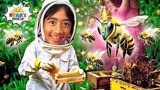 Ryans World Explores a Bee Farm  Learn About Bees and Pollination