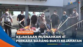 MAGETAN - Kejaksaan Musnahkan 41 Perkara Barang Bukti Kejahatan