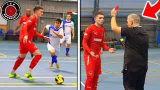 I Played in a PRO FUTSAL MATCH & I Got a RED CARD... Football Skills & Goals