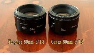 Yongnuo 50mm f1.8 VS Canon Comparison and full review full-frame and APS-C