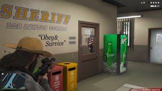 GTA 5 - Trevors Paleto Bay Sheriffs Office Massacre + Six Star Escape