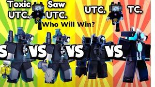 Titan Cameraman Vs Utc Vs Saw Utc Vs Toxic Utc In Toilet Tower Defense