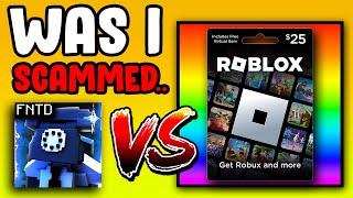 $25 ROBLOX GIFT CARD vs FIVE NIGHTS TD... Noob To Pro?