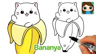 How to Draw a Cute Cat in a Banana Bananya