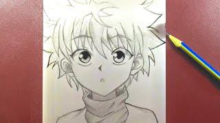 Anime drawing  how to draw Killua Zoldyck step-by-step