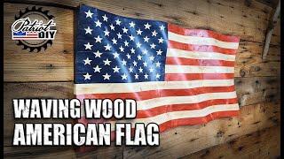 How To Make A Waving Wood American Flag  Rustic DIY Woodworking