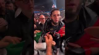 Islam Makhachev  walks out of #UFC294 with a Palestinian Flag  #ufc #mmafighter #espnmma