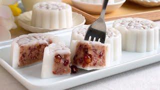 Red Bean Agar-agar Jelly Mooncake  红豆燕菜糕果冻月饼