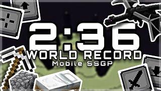 WORLD RECORD MCPE Mobile Set Seed Glitchless Peaceful Speedrun In 236