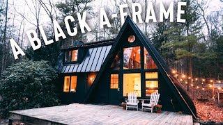 A Black A-Frame Airbnb Tour  A-Frame Cabin