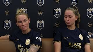 Seattle Reign FC Press Conference 69 Jess Fishlock and Jordyn Huitema